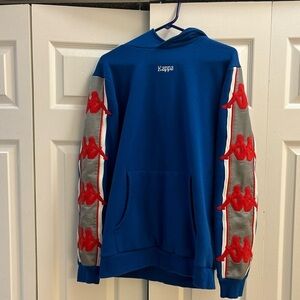 Kappa Royal Blue Hoodie with Red Accents